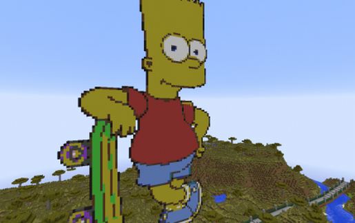 Bart Simpson Pixel Art schematic - building
