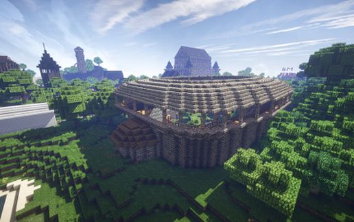 Lepelville 1.7.x (medieval town, castle, mansion, tower, village-in-a-hole, pvp arena and more!)