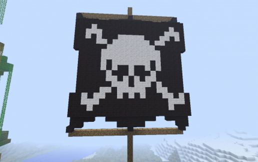 Pirate ship flag schematic - building