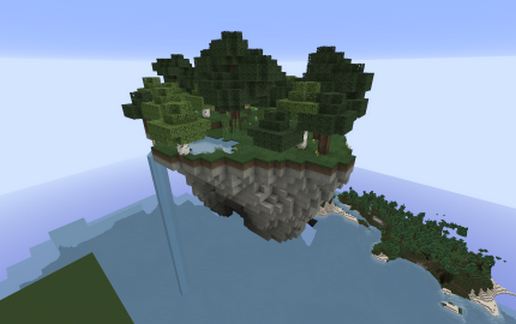 Sky Island with survival house schematic - building