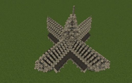 Cardinal Zombie Temple schematic - building