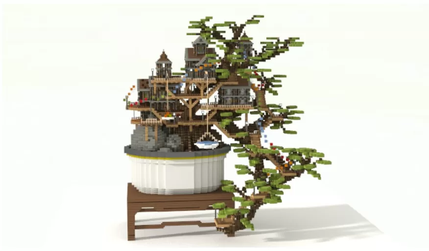Bonsai Tree House schematic - building