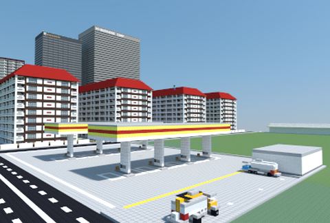 Gas Station 3 schematic - building