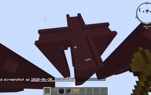 Default Nether Fortress Open Air Bridge Intersection schematic - building