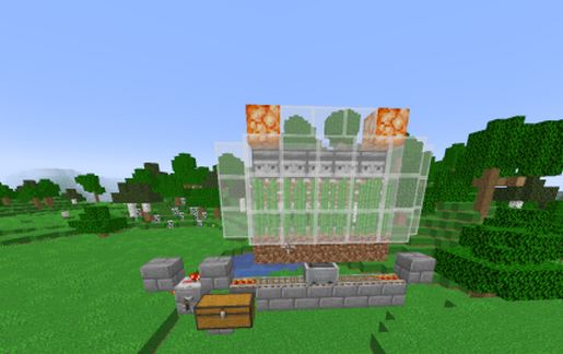 Simple Sugarcane Farm (Litematica) schematic - building