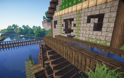 Medieval water mill schematic - building