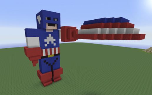 Captain America Statue schematic - building
