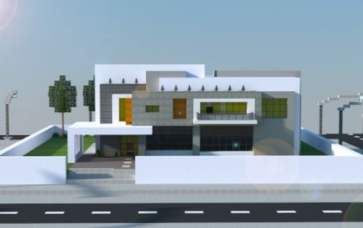 Modern house schematic - building