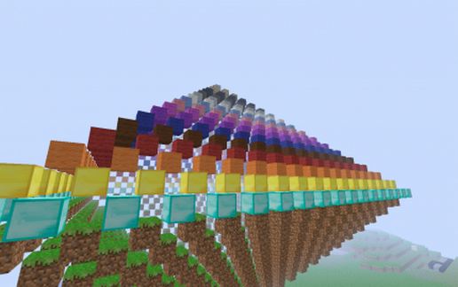 Artistic Rainbow Pyramid schematic - building