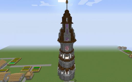 High tower with monsters schematic - building