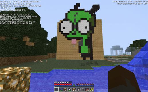 Gir Pixel Art schematic - building