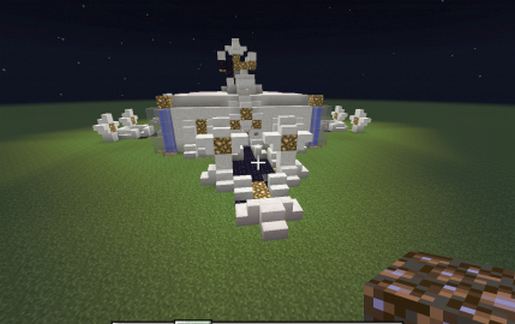 Intricate minecraft house/temple schematic - building