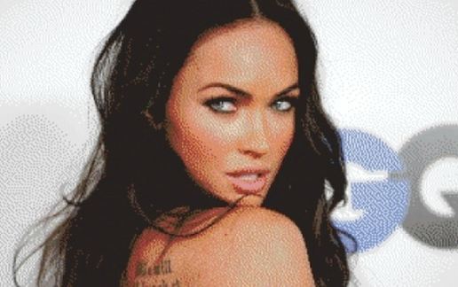 Megan Fox Pixel Art schematic - building