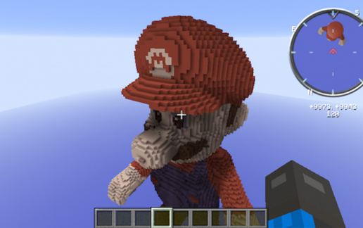 Super Mario 3D Statue schematic - building