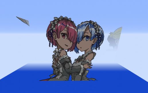 Rem & Ram Pixel Art schematic - building